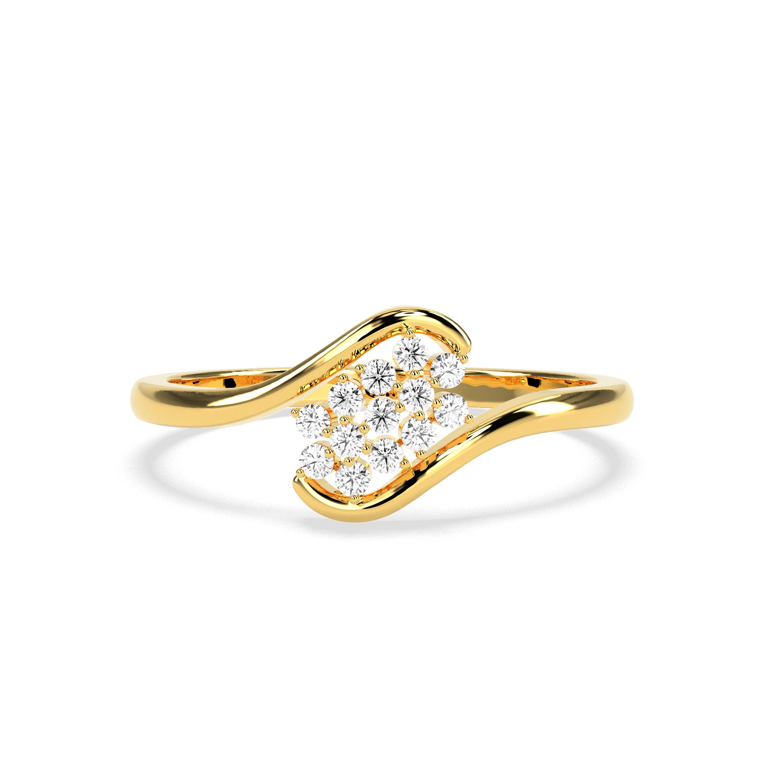 Luminous Wave Diamond Ring