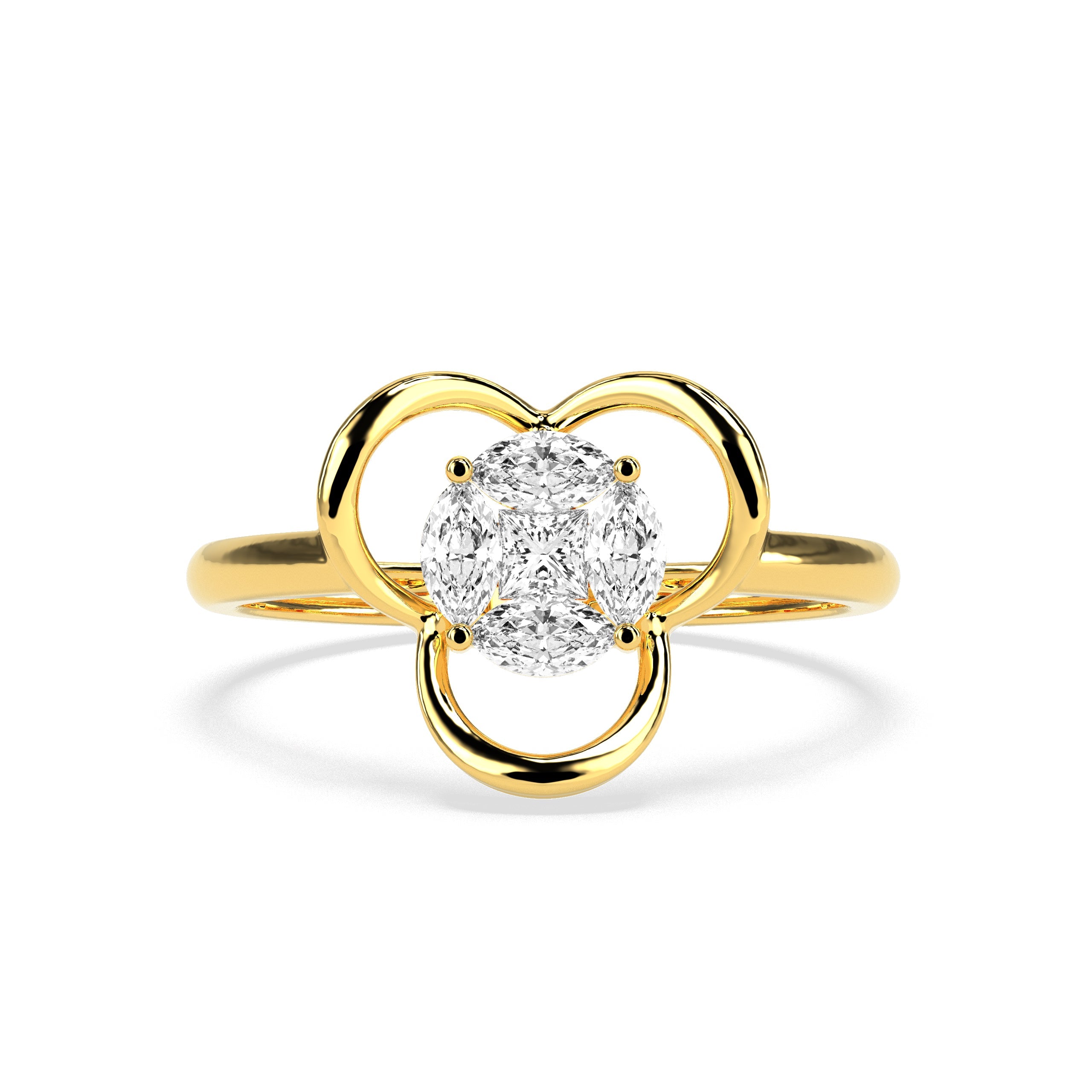 Contemporary Charm Diamond Ring