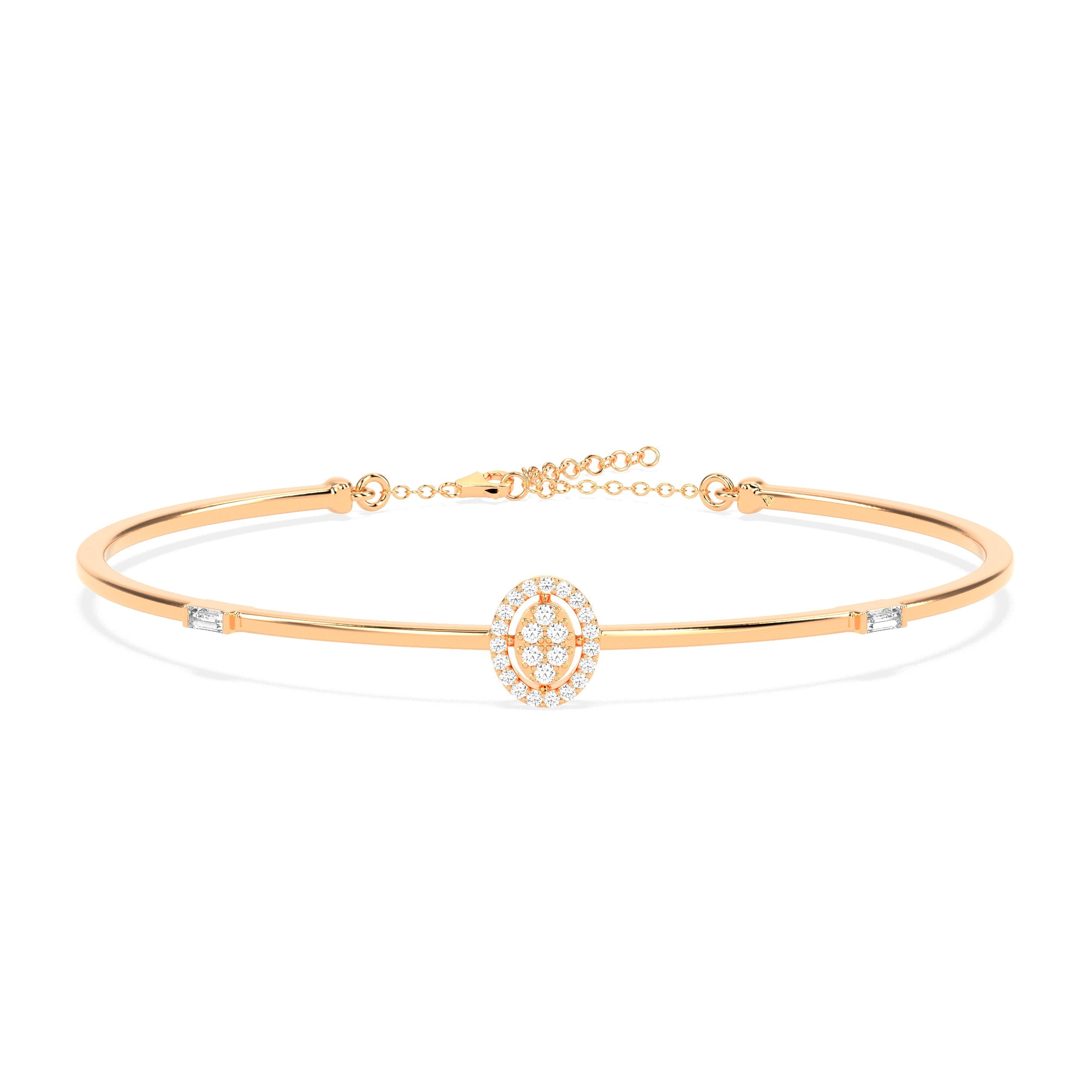 Luxurious flush-set diamond bracelet. Pave edges - Godahari Dev Jewells