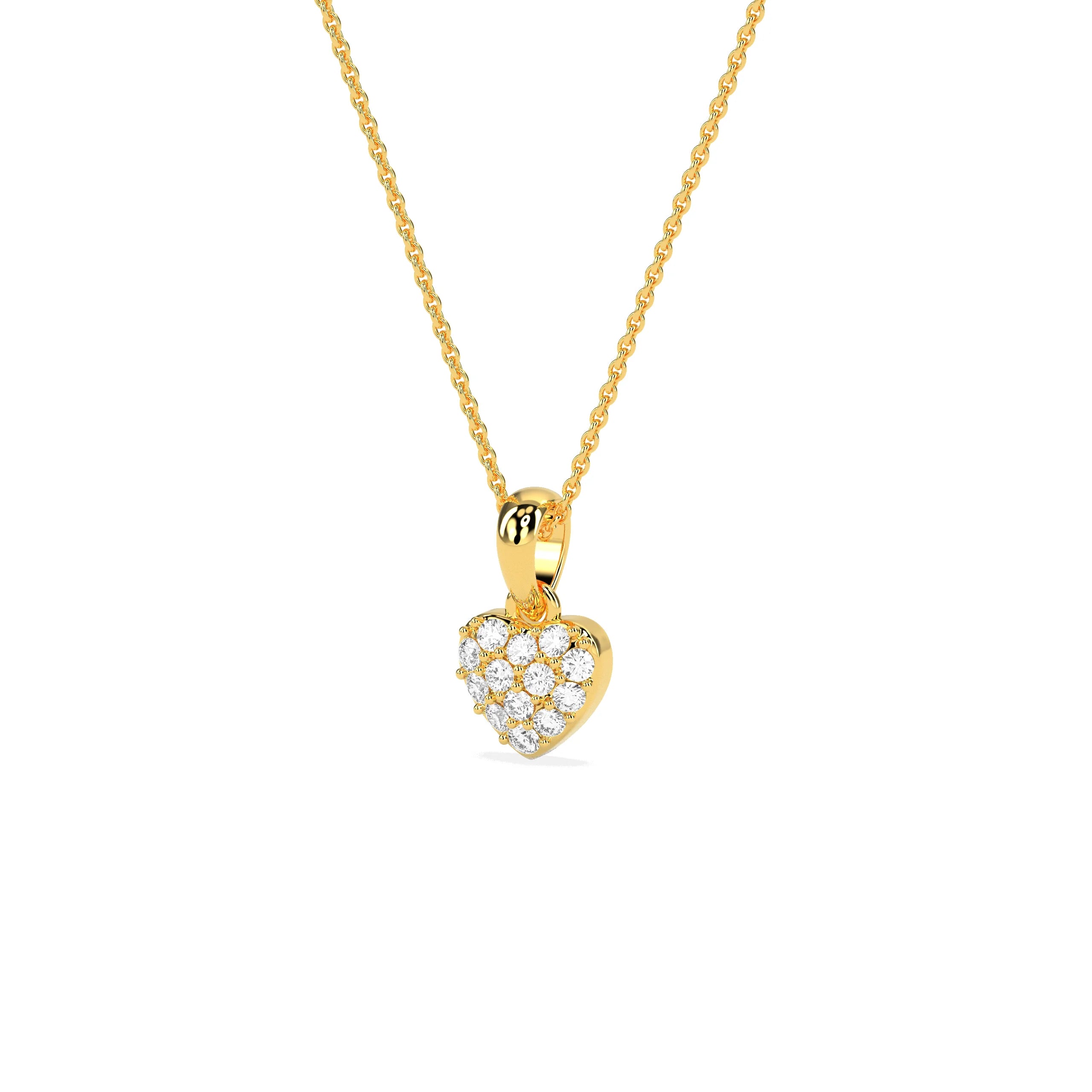 Celebrate Love Diamond Cluster Heart Pendant - Godahari Dev Jewells