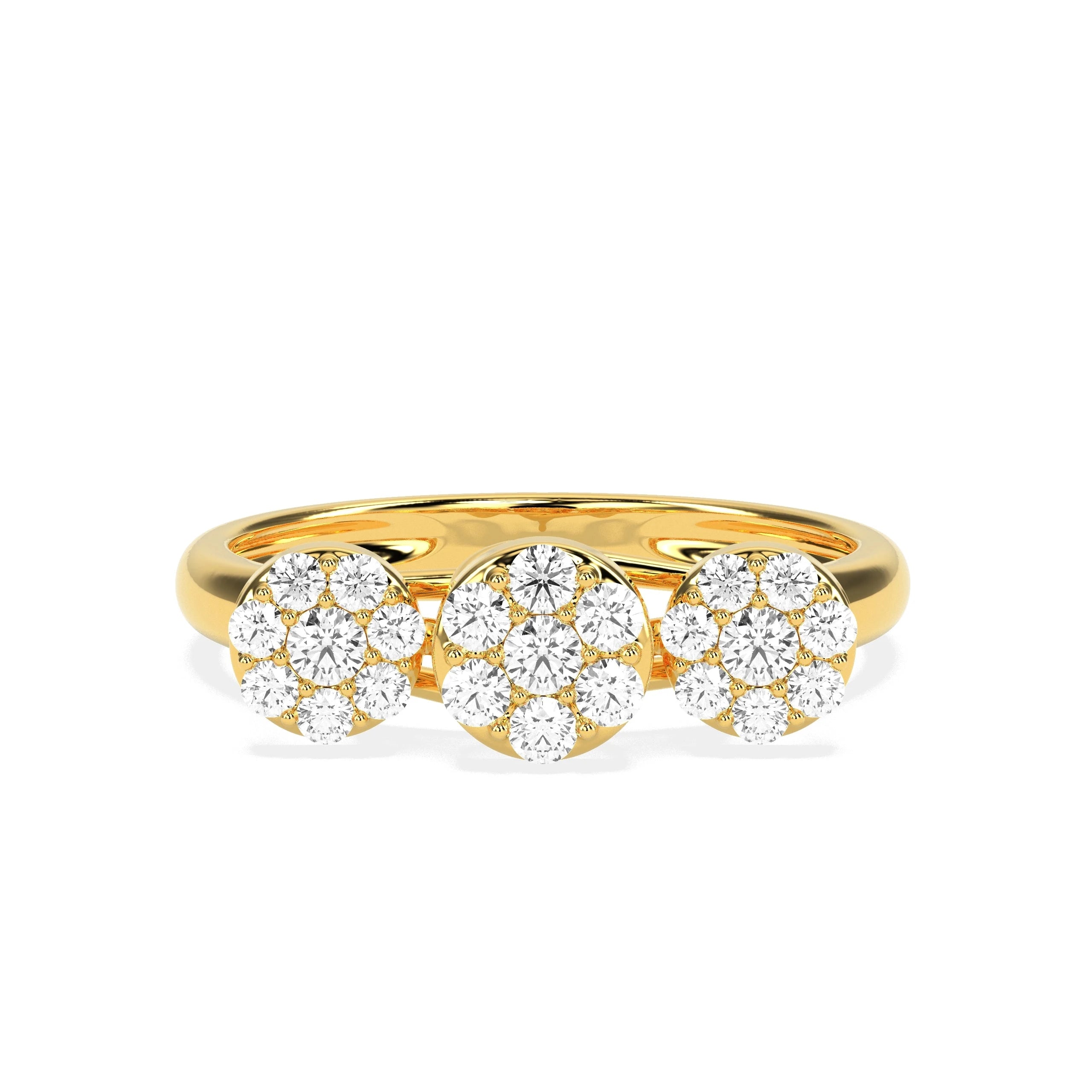 0.26 Round Cluster Diamond RING - Godahari Dev Jewells