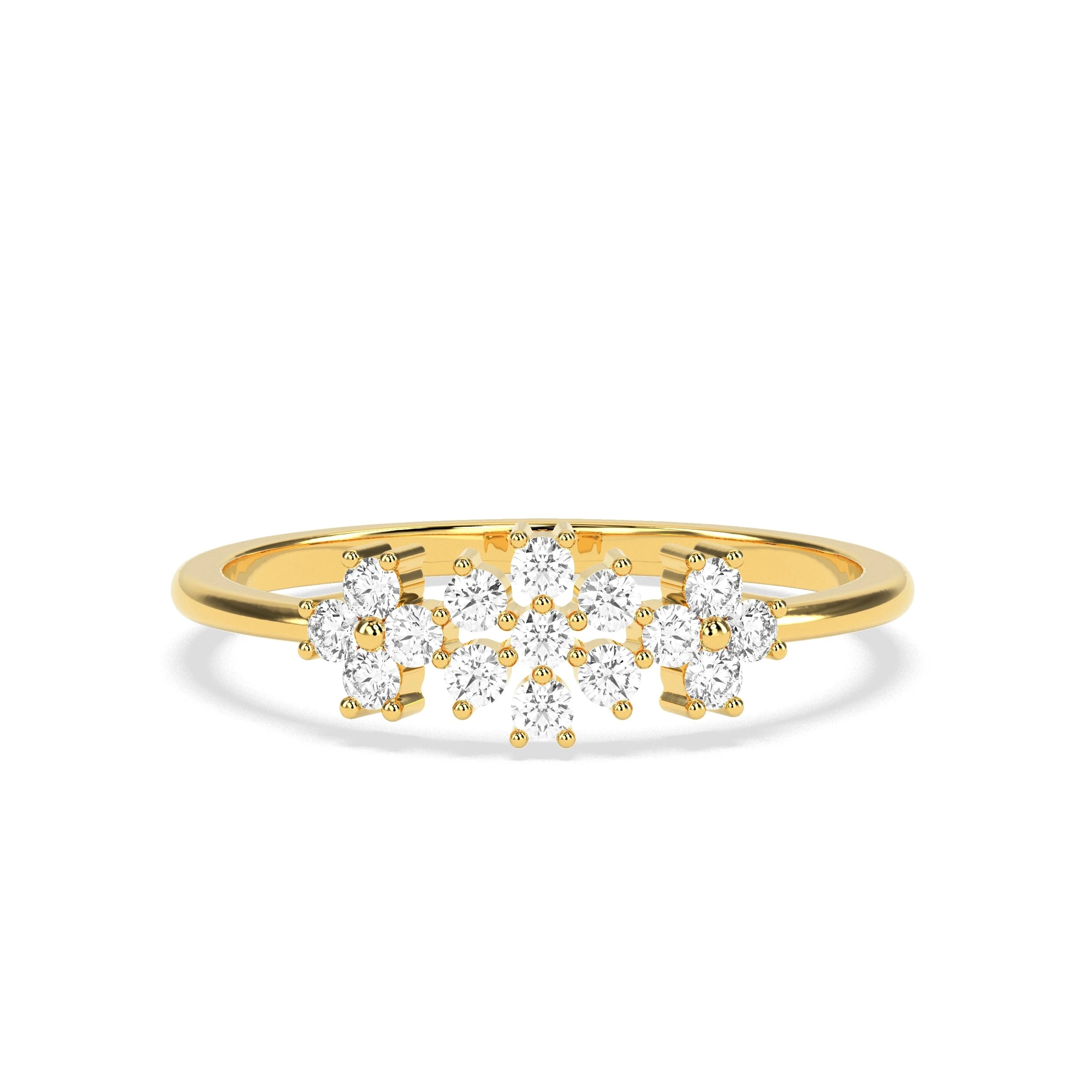 0.23 CT Floral Diamond RING - Godahari Dev Jewells