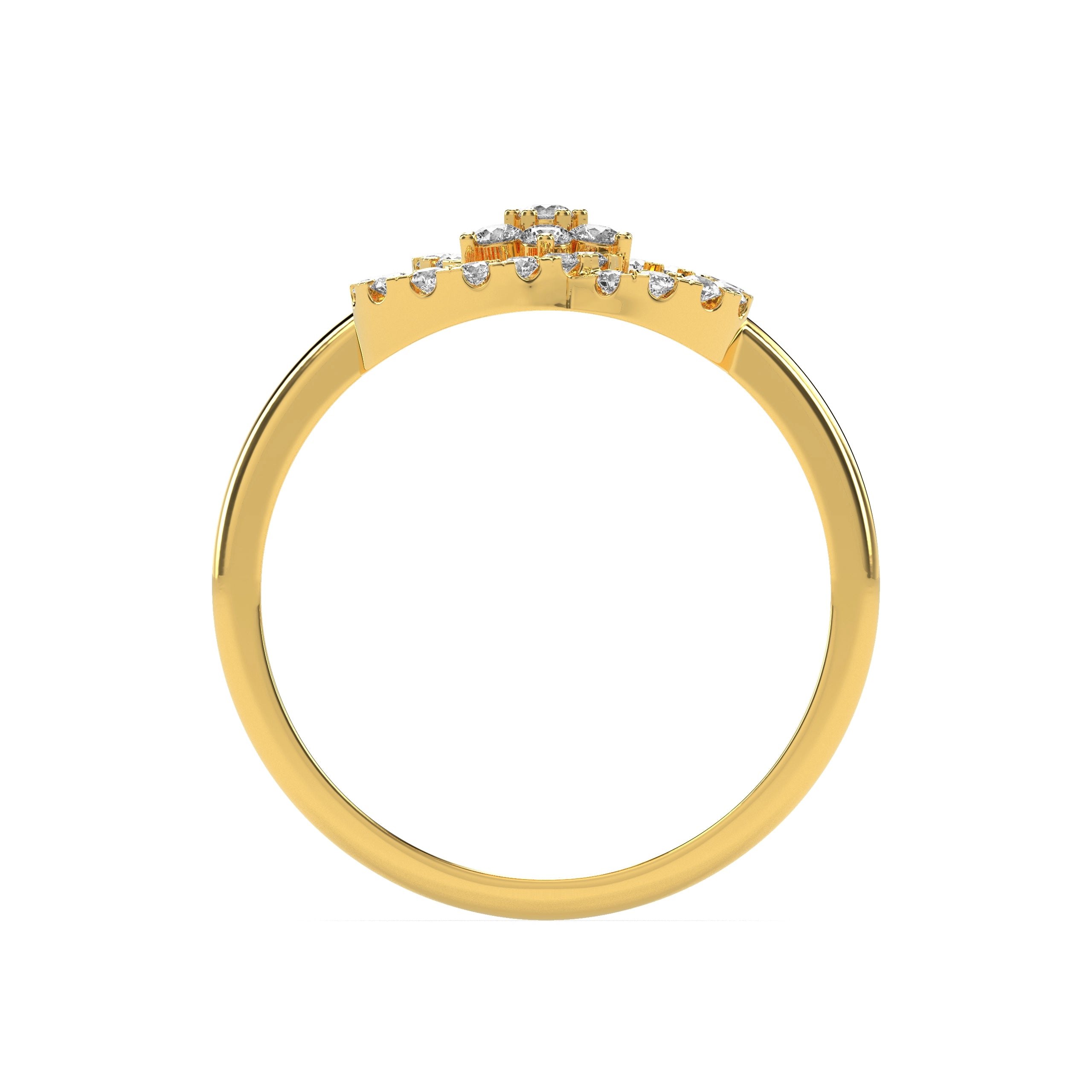 0.29 CT Blooming Orbit Diamond RING - Godahari Dev Jewells