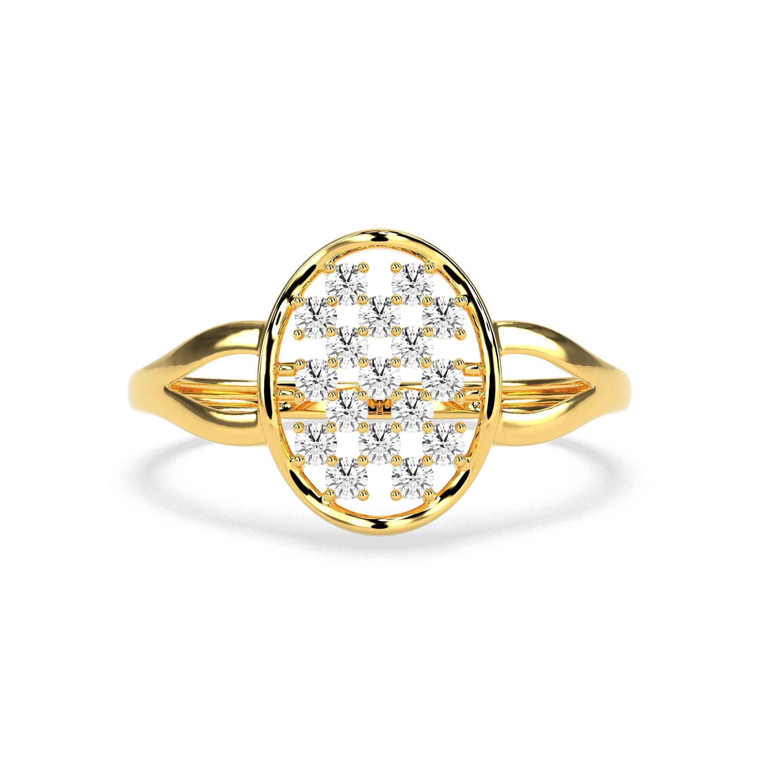 0.29 CT Cluster Round Diamond Ring - GodahariDev Jewells