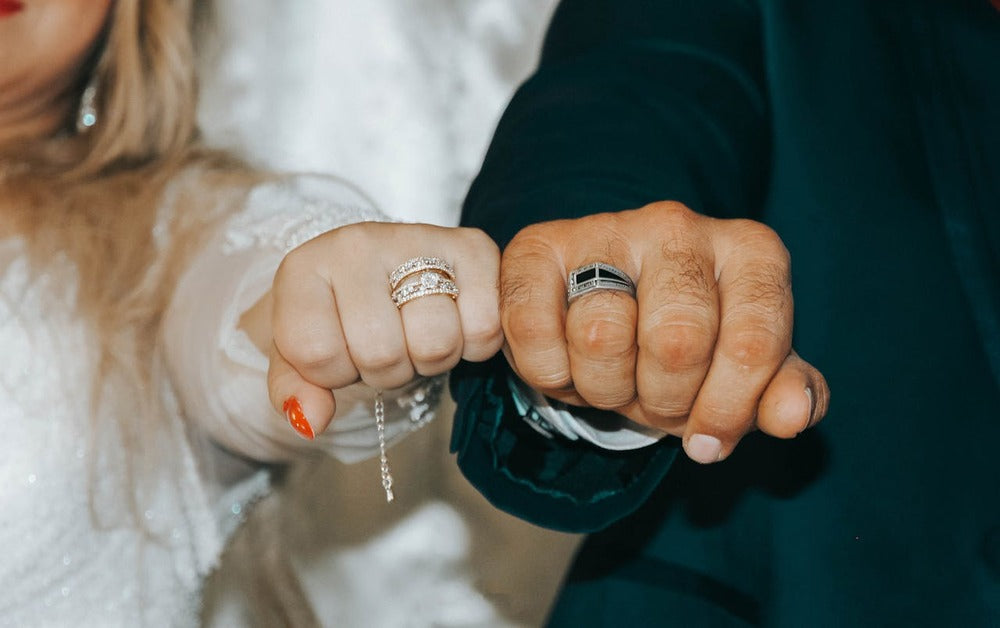 Wedding bands for three stone diamond engagement rings!