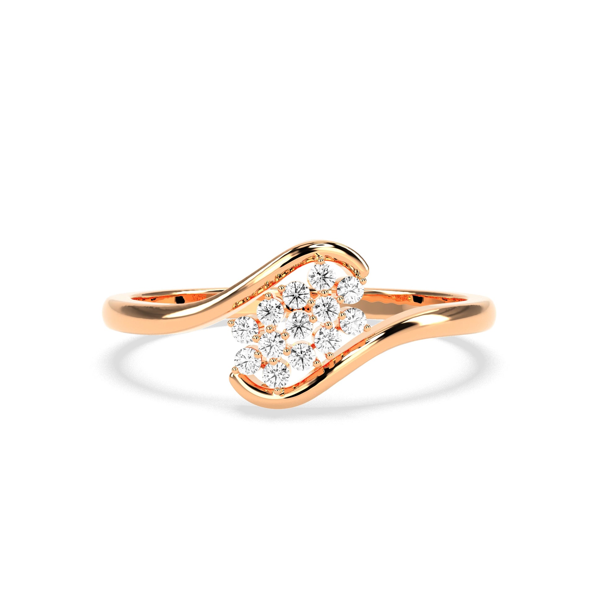 Luminous Wave Diamond Ring