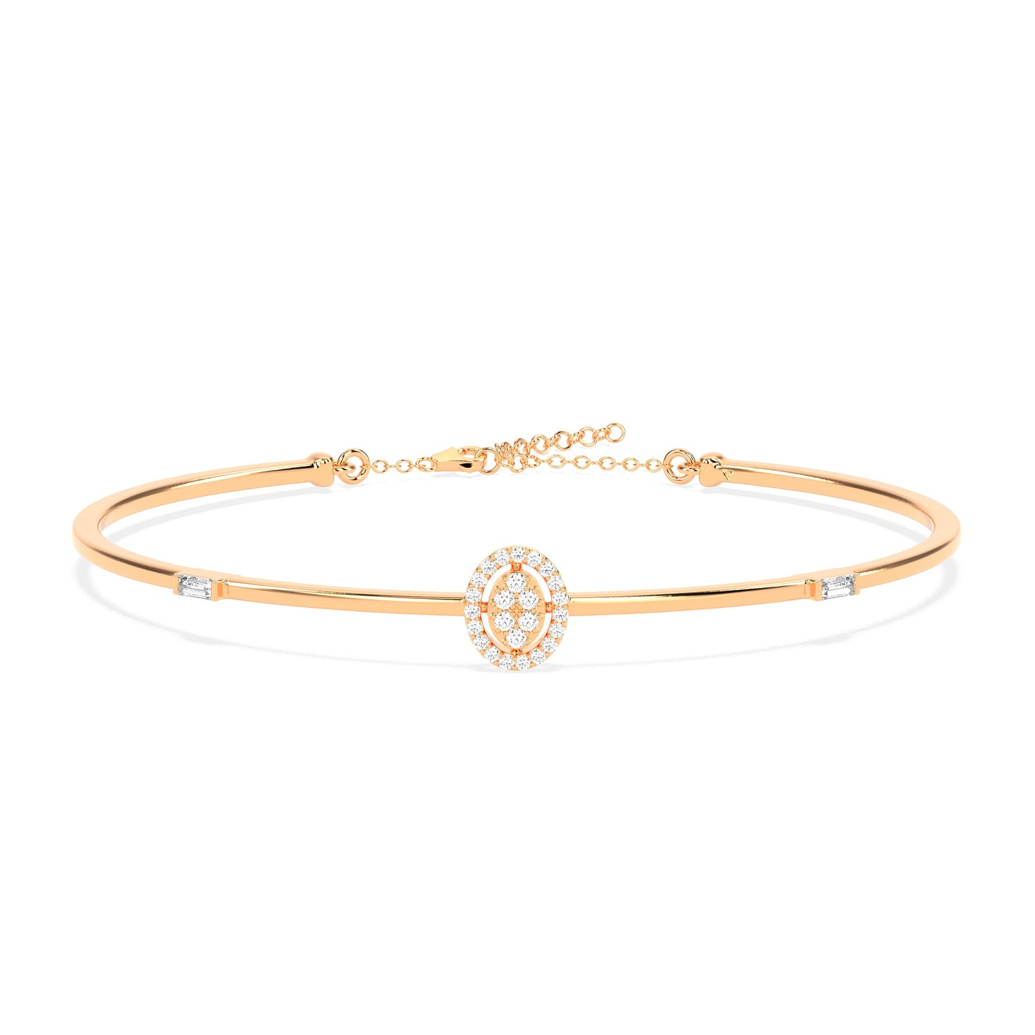 Luxurious flush-set diamond bracelet. Pave edges - Godahari Dev Jewells