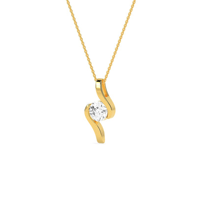 Round Solitaire  Diamond Pendant