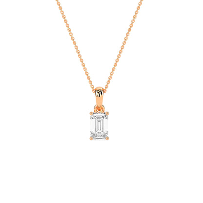 Elegant Solitaire 4-Prong Studded Pendant
