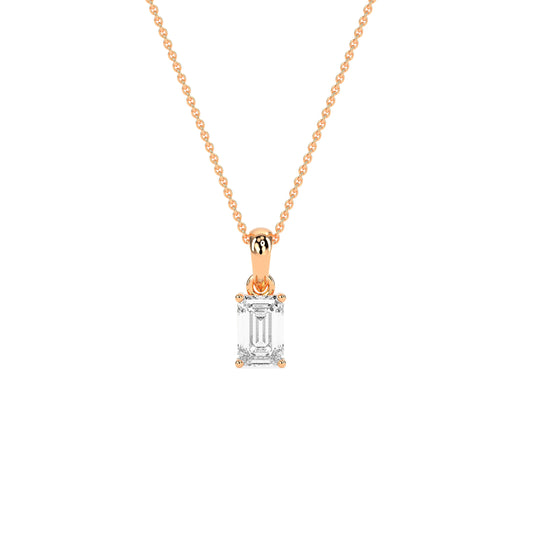 Elegant Solitaire 4-Prong Studded Pendant