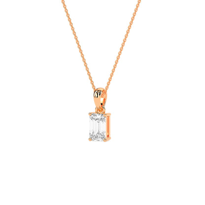 Elegant Solitaire 4-Prong Studded Pendant