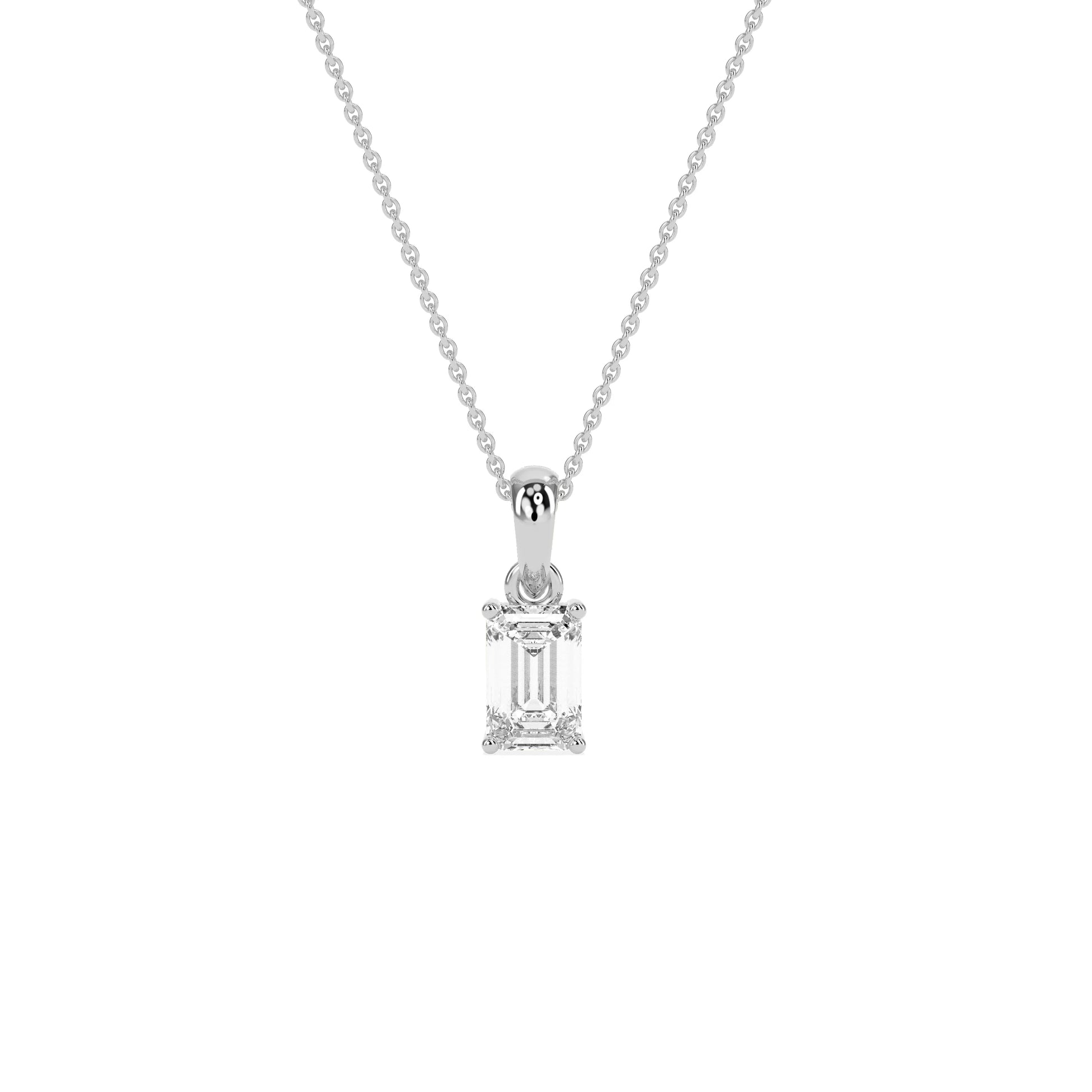 Elegant Solitaire 4-Prong Studded Pendant
