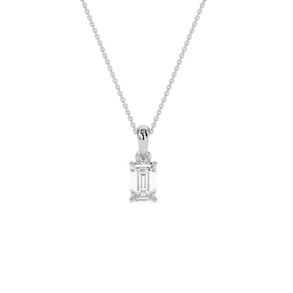 Elegant Solitaire 4-Prong Studded Pendant