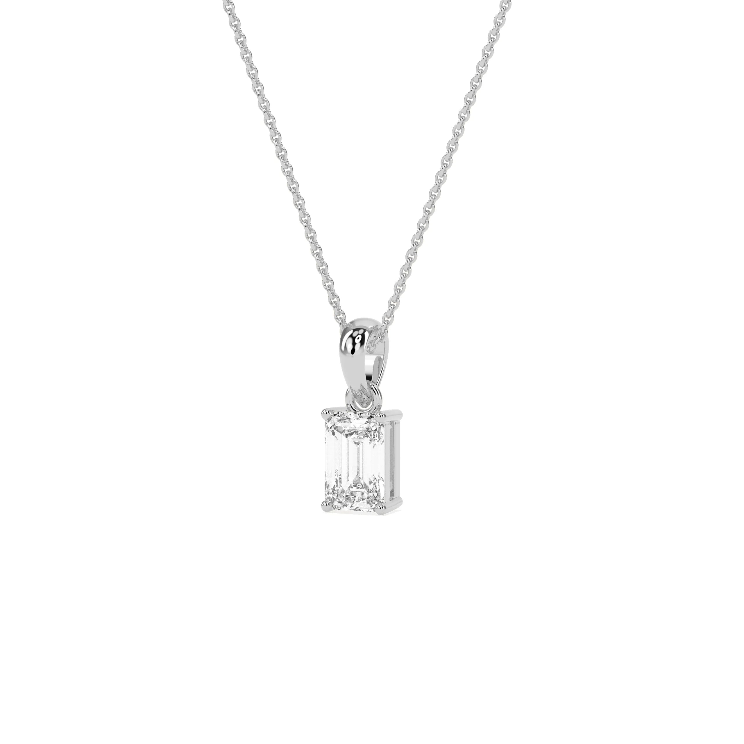 Elegant Solitaire 4-Prong Studded Pendant