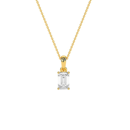 Elegant Solitaire 4-Prong Studded Pendant