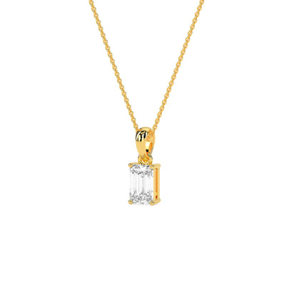 Elegant Solitaire 4-Prong Studded Pendant
