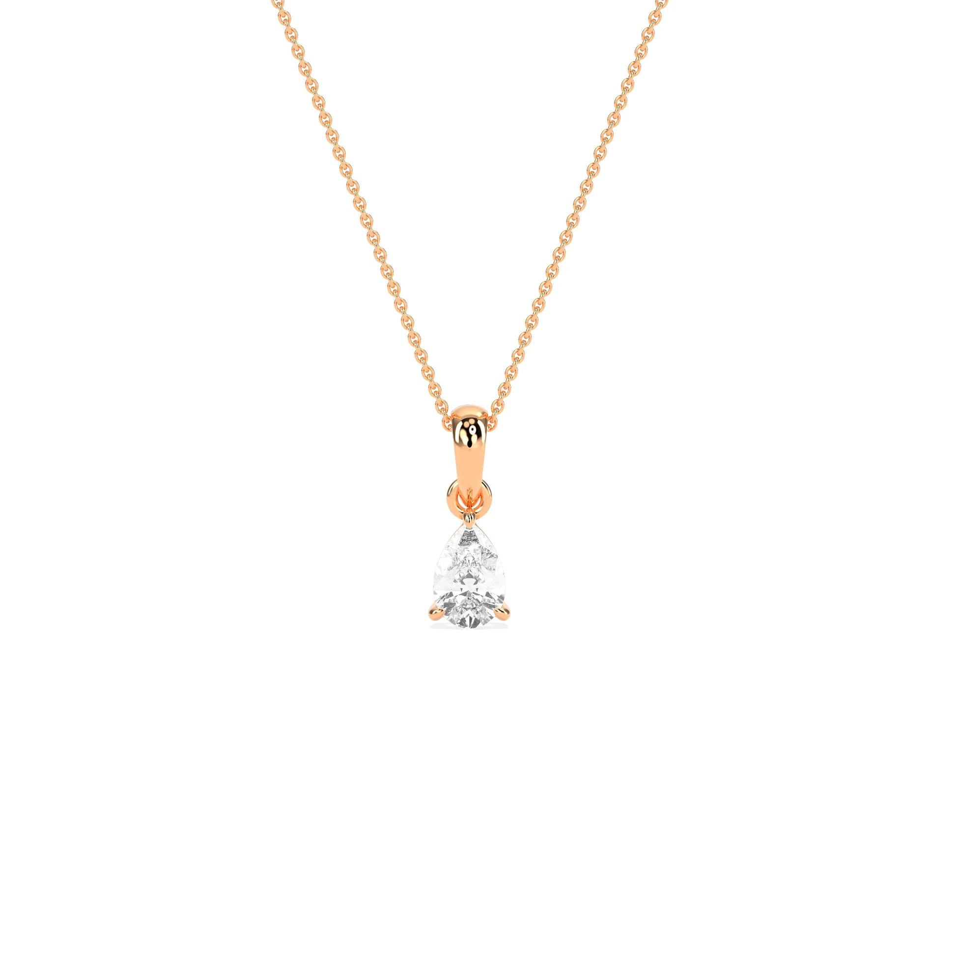 Elegant Solitaire 3-Prong Studded Pendant