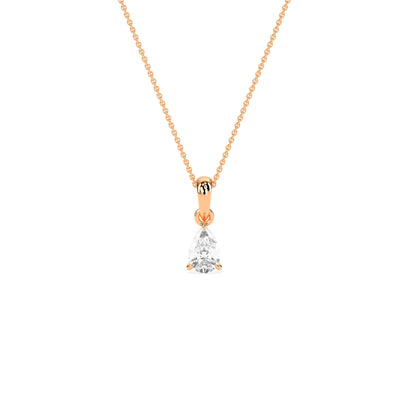 Elegant Solitaire 3-Prong Studded Pendant