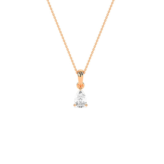 Elegant Solitaire 3-Prong Studded Pendant