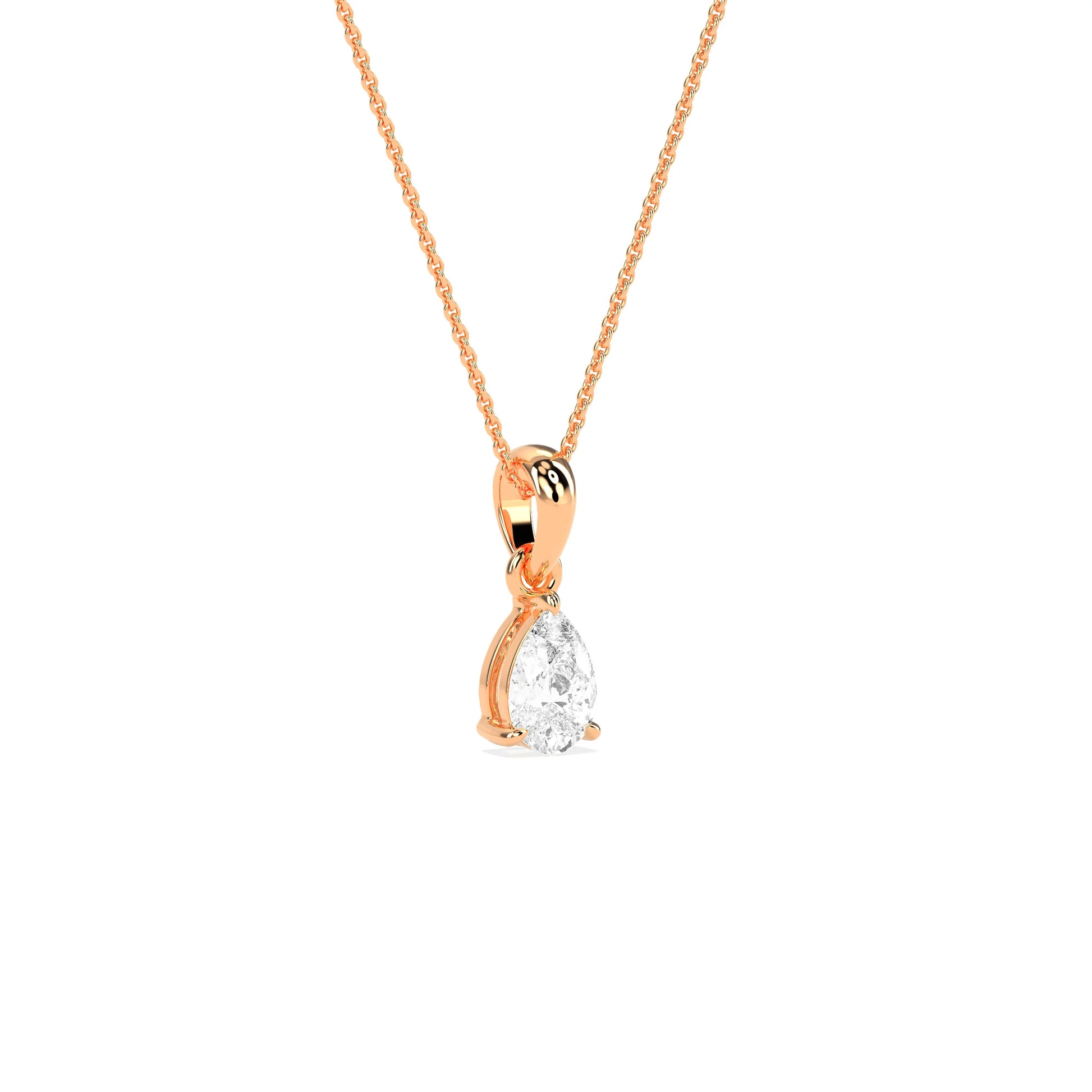 Elegant Solitaire 3-Prong Studded Pendant
