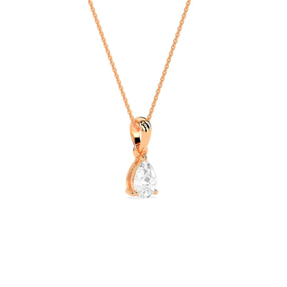Elegant Solitaire 3-Prong Studded Pendant