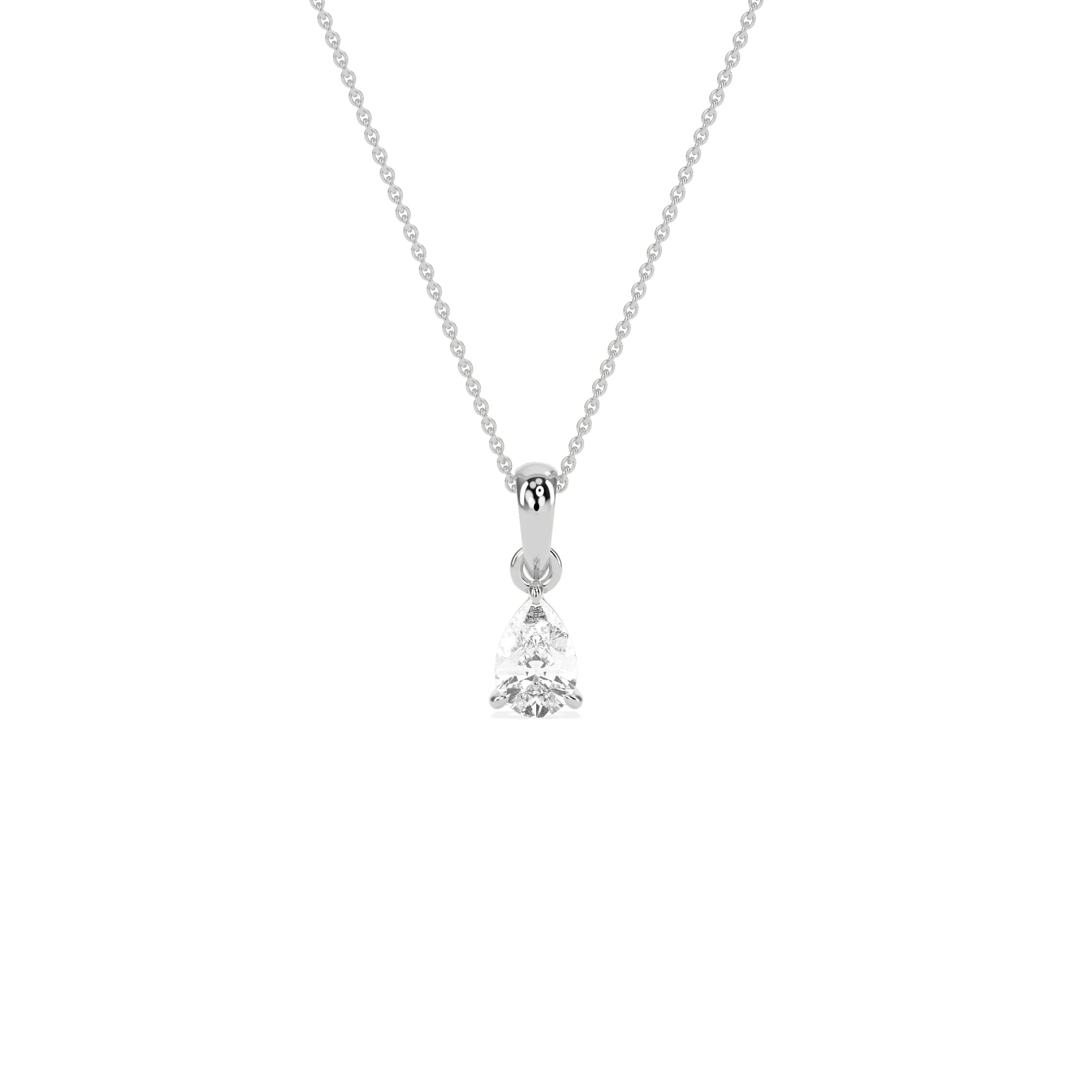 Elegant Solitaire 3-Prong Studded Pendant