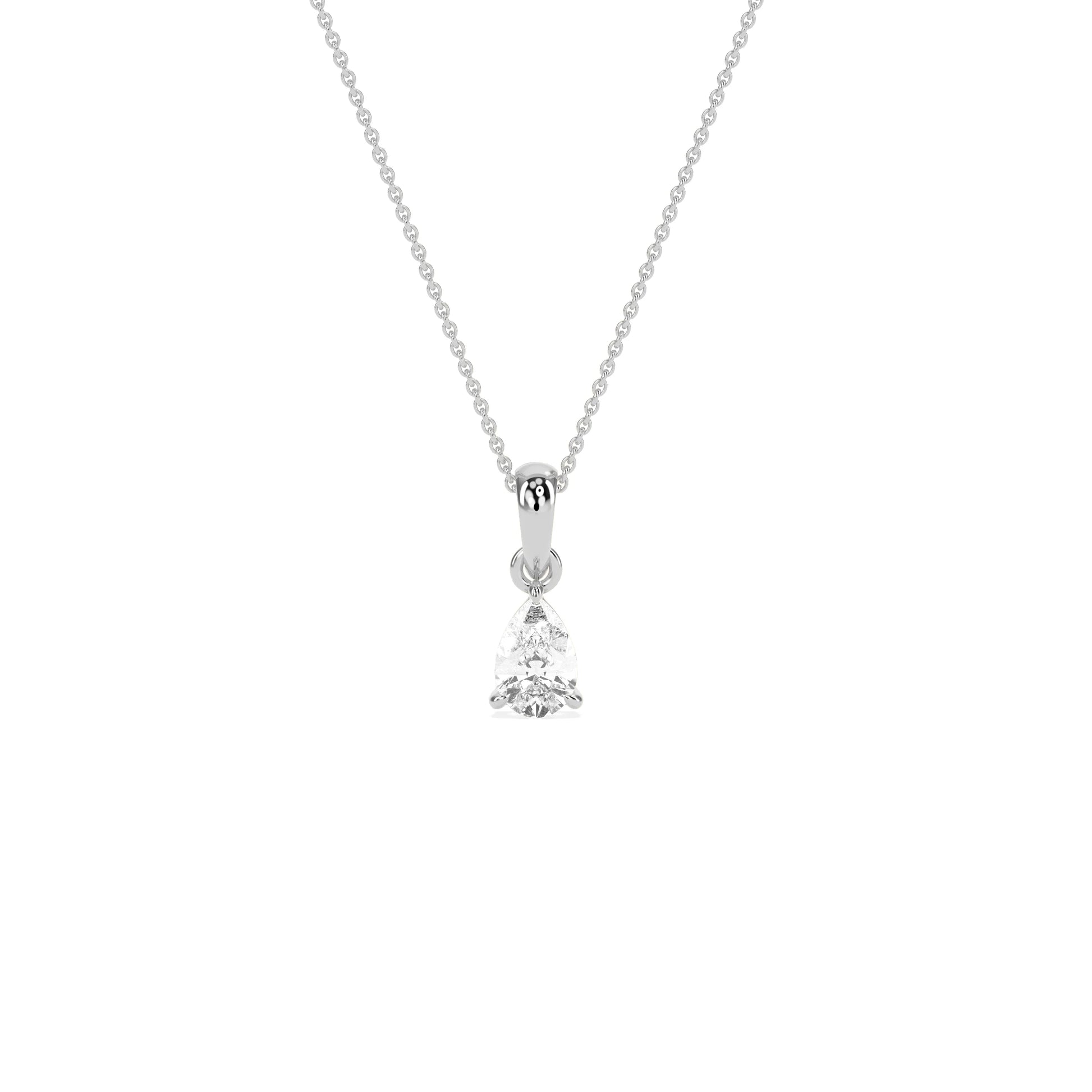 Elegant Solitaire 3-Prong Studded Pendant
