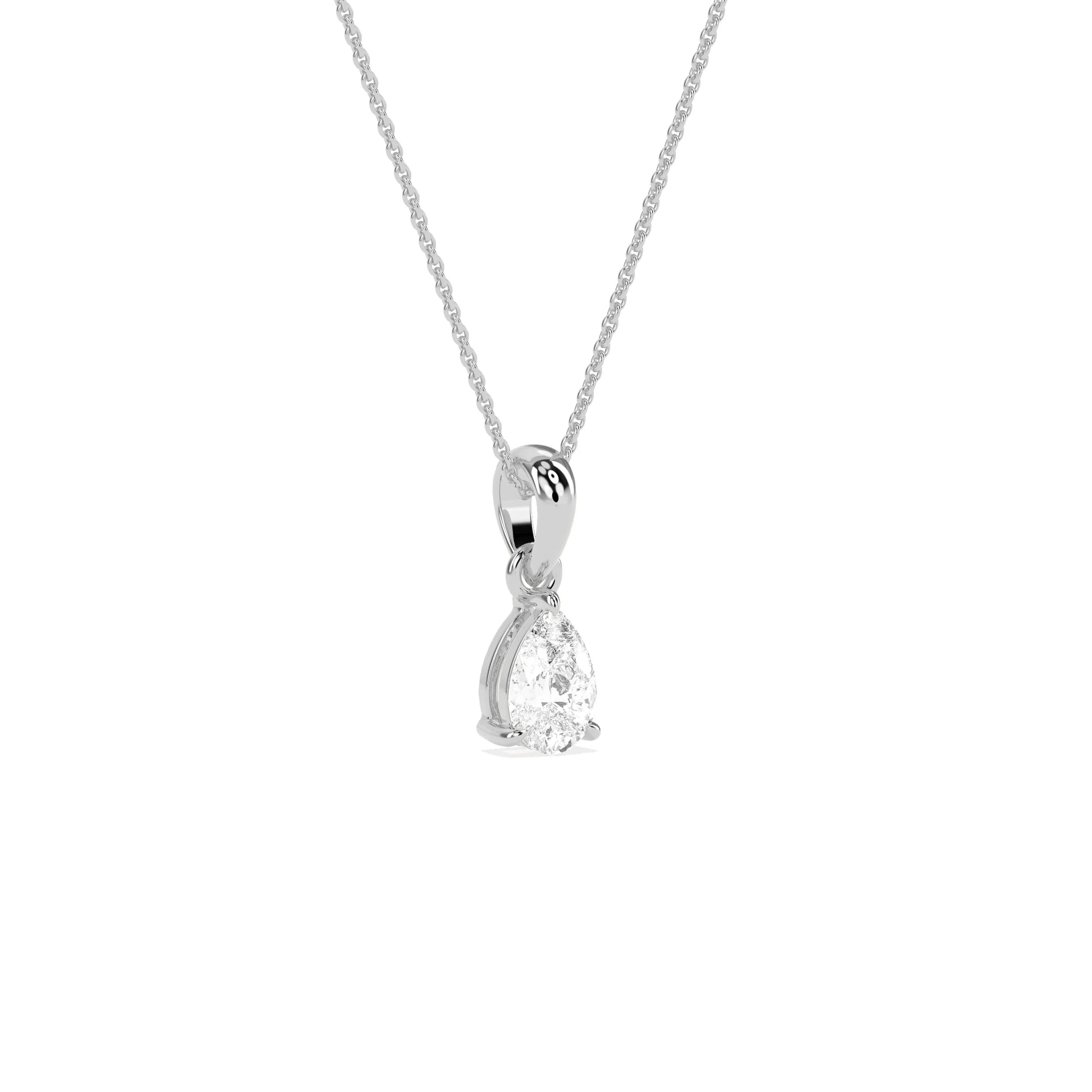 Elegant Solitaire 3-Prong Studded Pendant