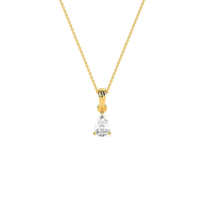 Elegant Solitaire 3-Prong Studded Pendant