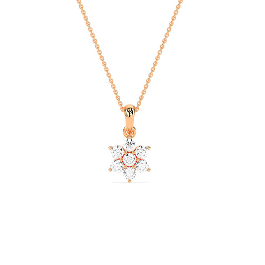 Flower Cluster Diamond Pendant