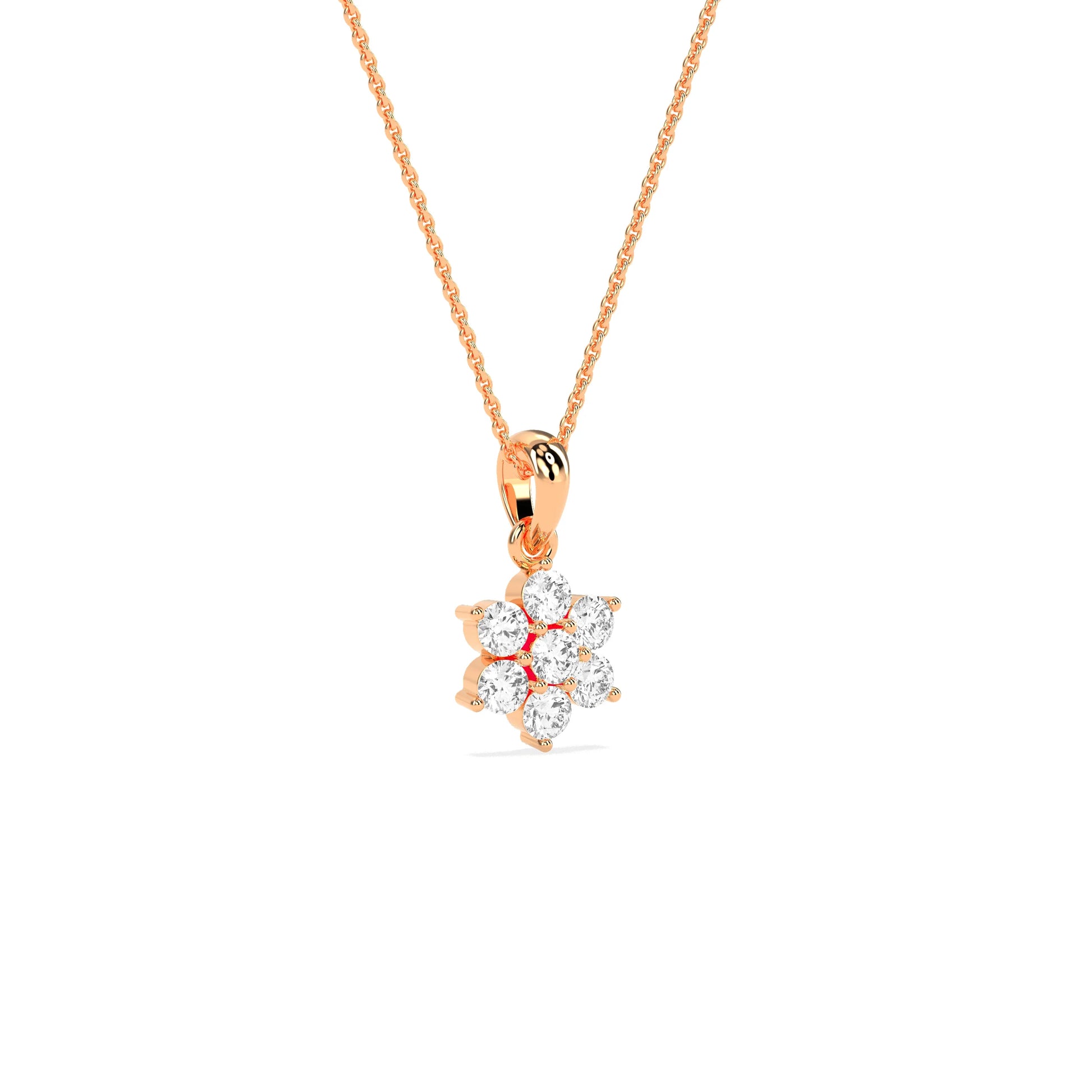 Flower Cluster Diamond Pendant