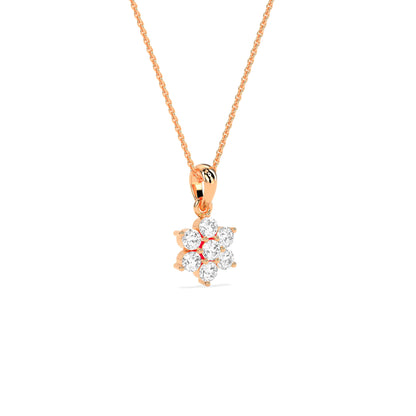 Flower Cluster Diamond Pendant