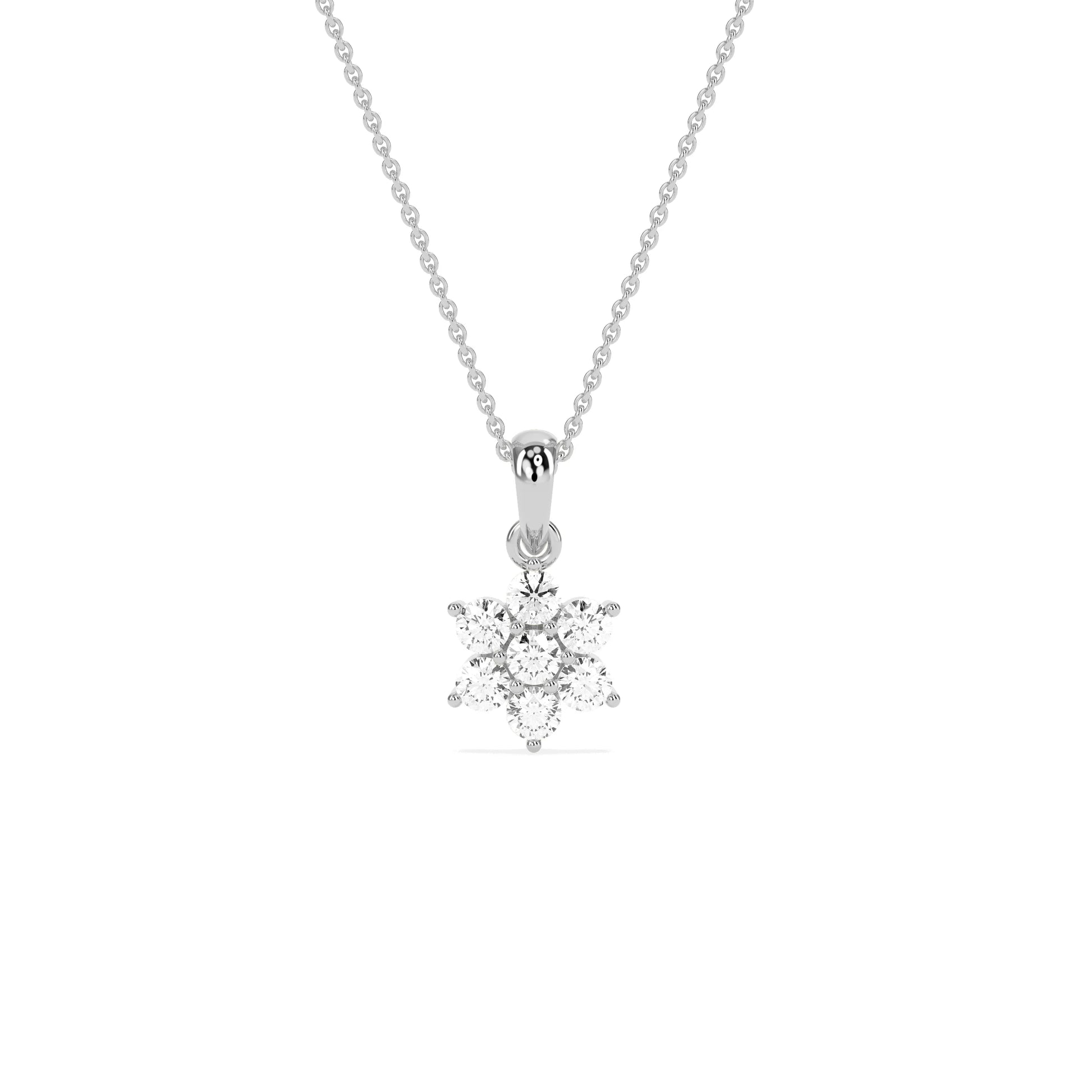 Flower Cluster Diamond Pendant