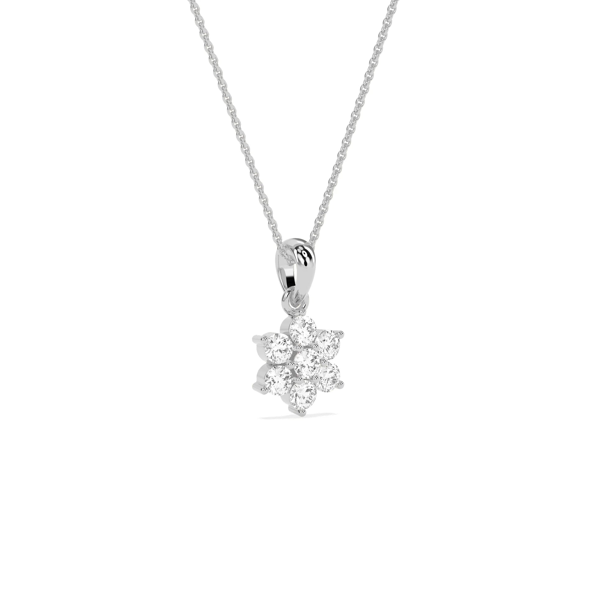 Flower Cluster Diamond Pendant