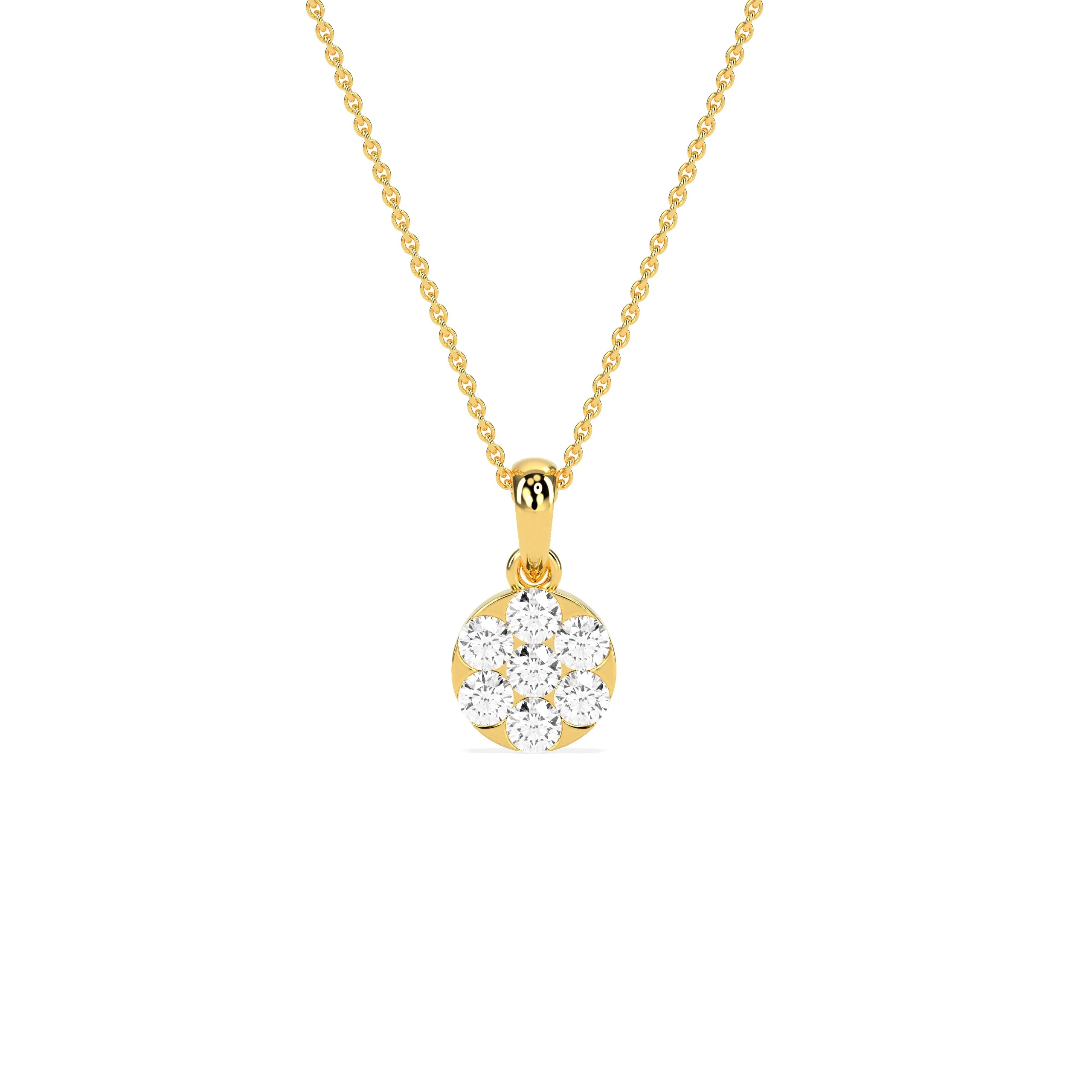 Cluster Round Beauty Diamond Pendant
