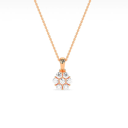 Elegant Cluster Diamond Studded Pendant