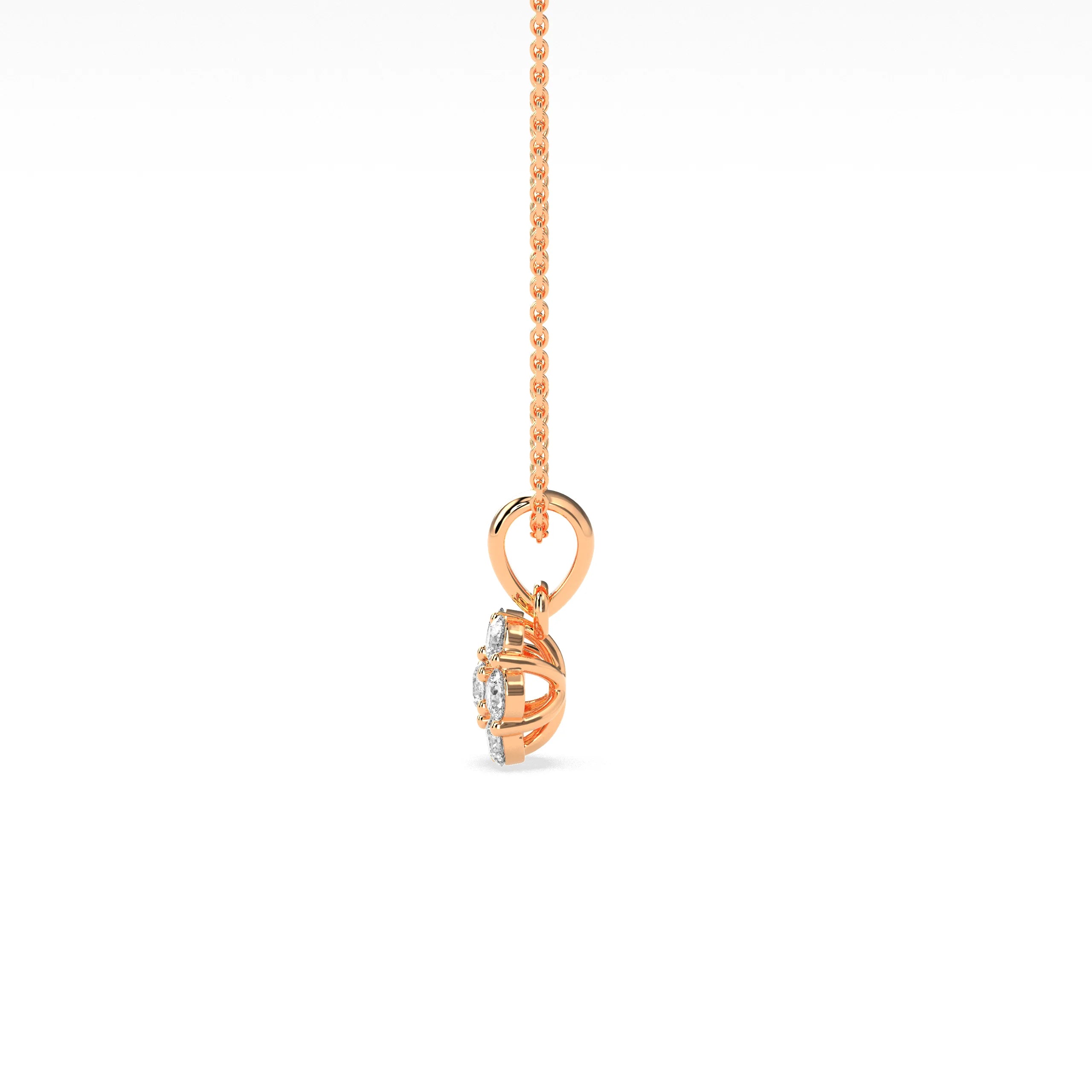 Elegant Cluster Diamond Studded Pendant