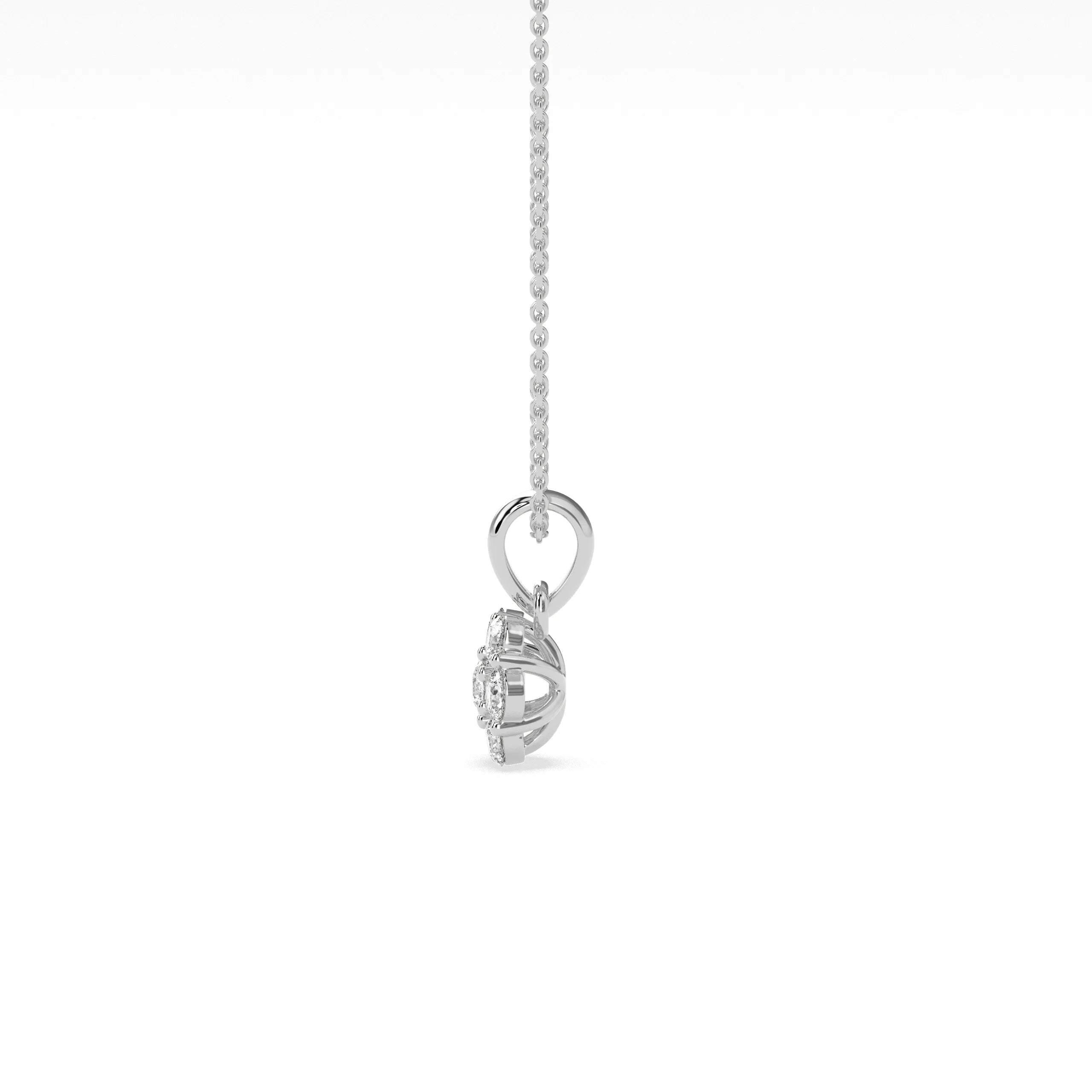 Elegant Cluster Diamond Studded Pendant