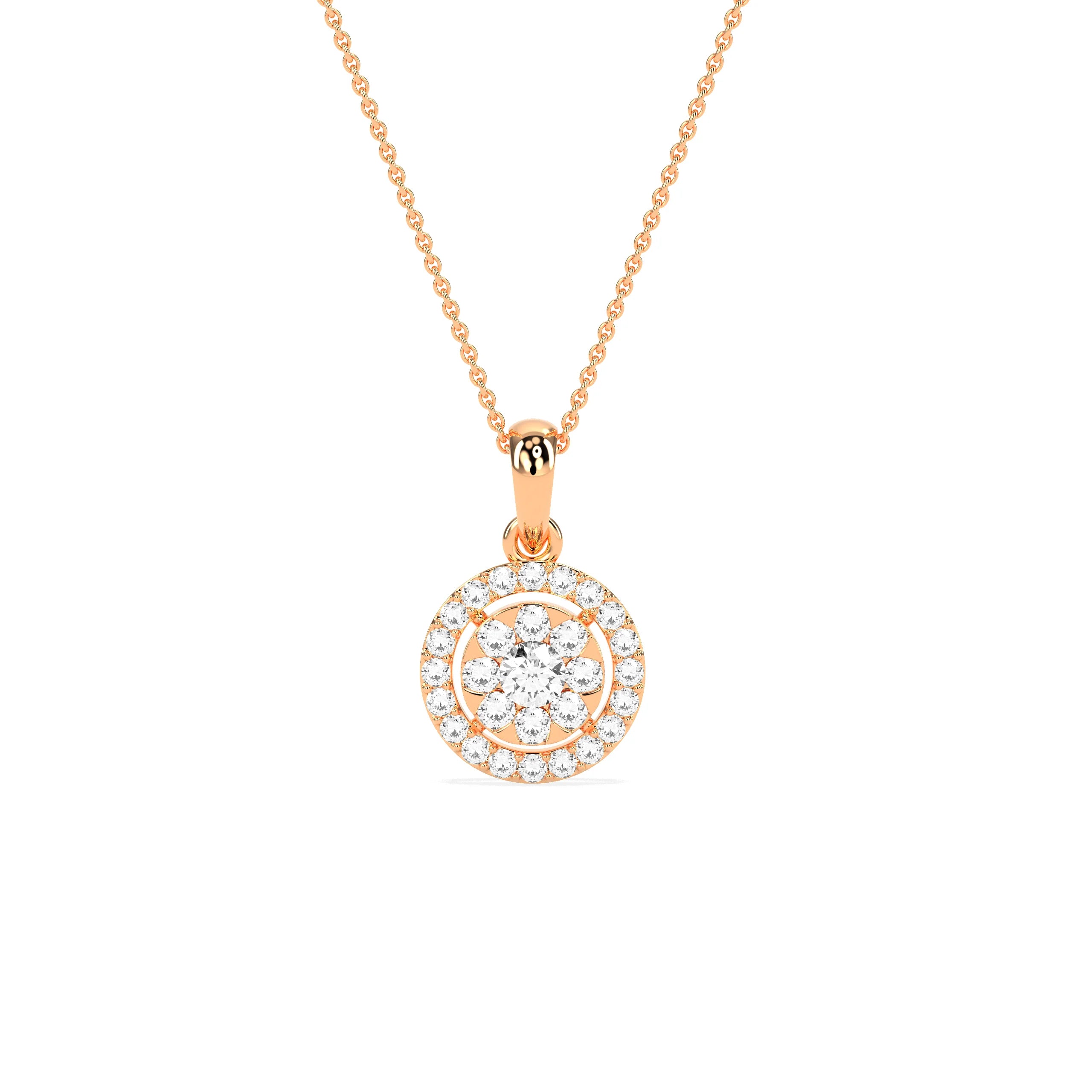 Unique Cluster Round Diamond beauty Pendant