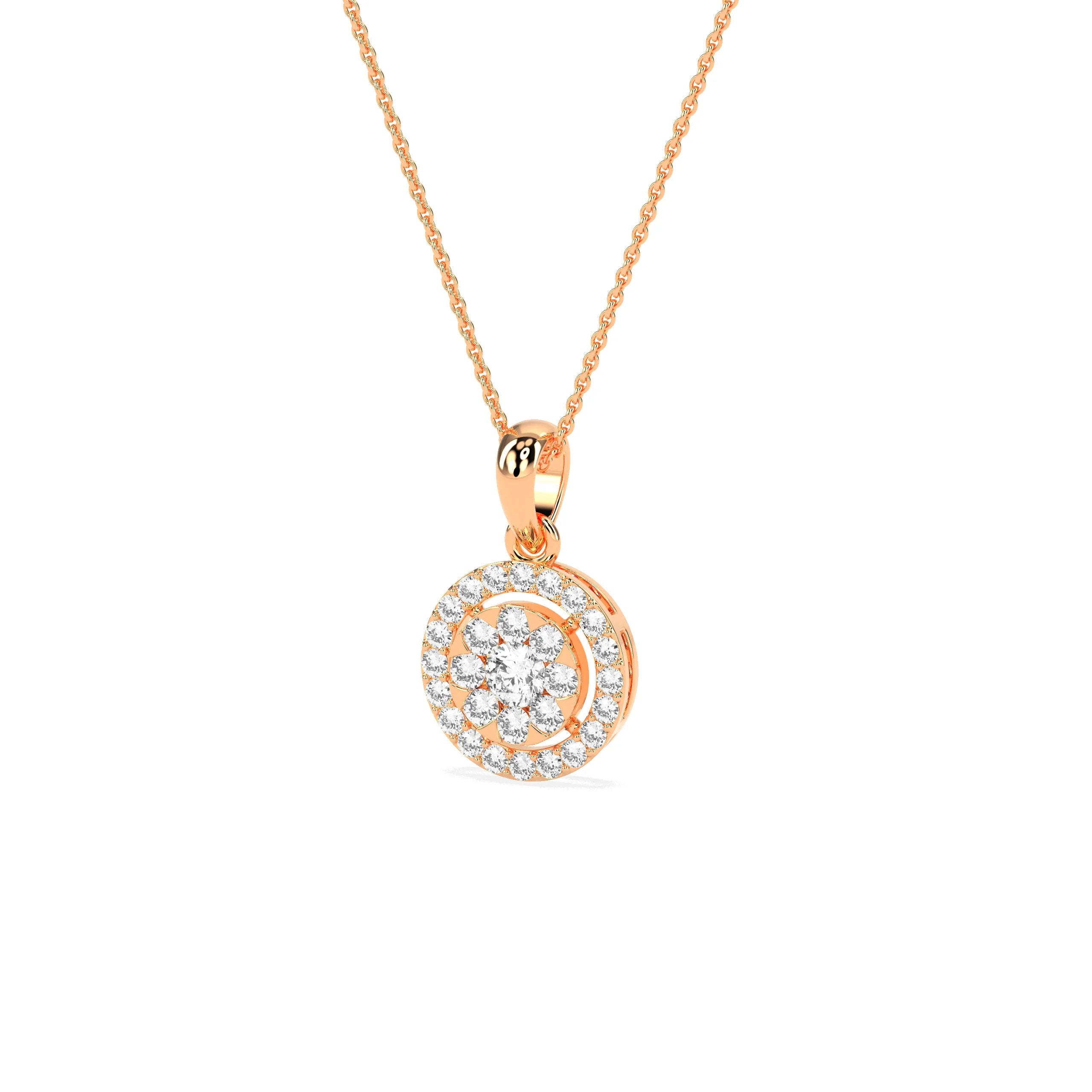 Unique Cluster Round Diamond beauty Pendant