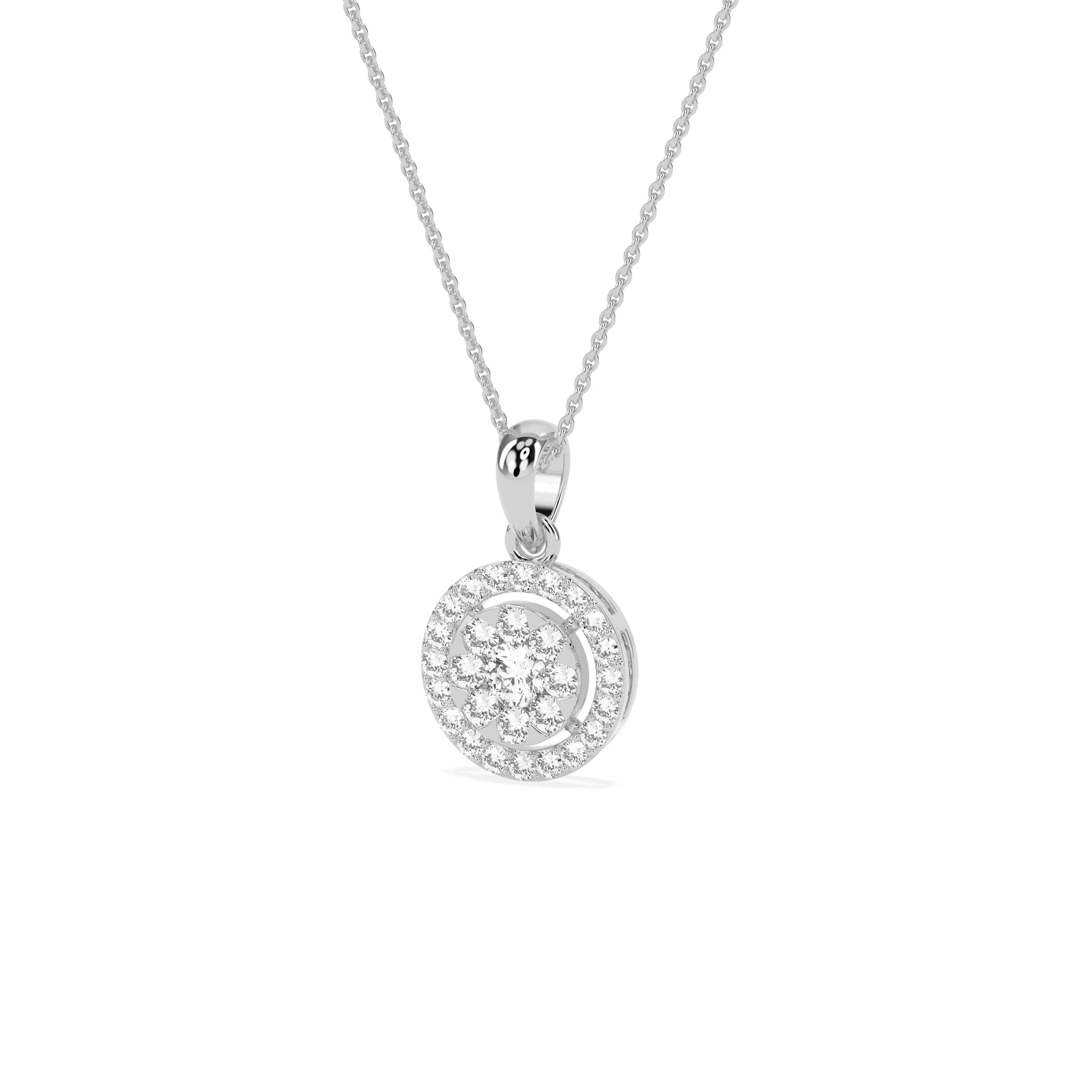 Unique Cluster Round Diamond beauty Pendant