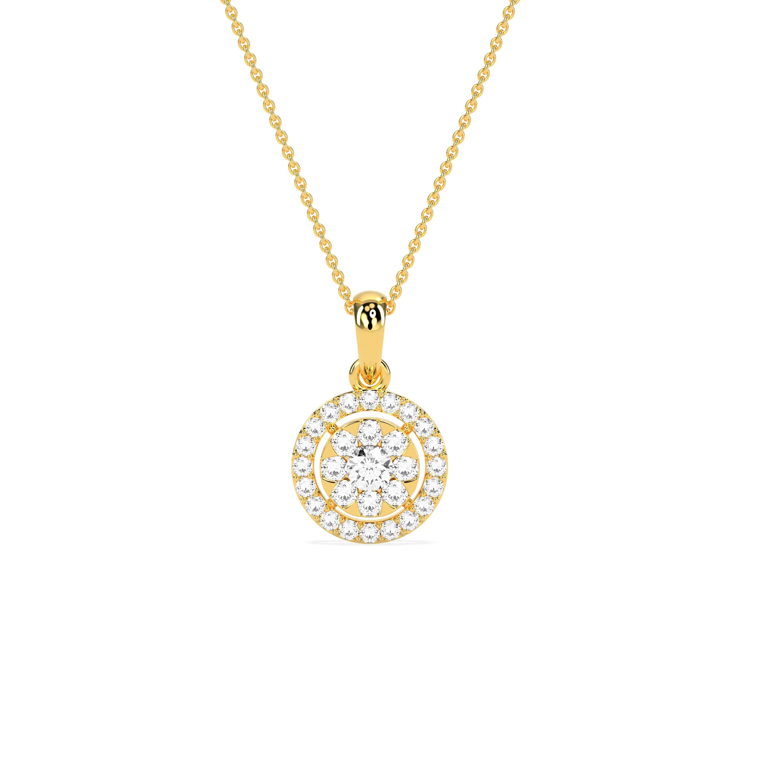 Unique Cluster Round Diamond beauty Pendant
