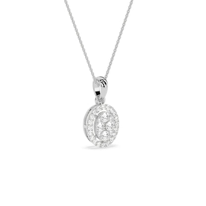 Stunning Oval Cluster Diamond Beauty Pendant