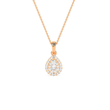 Stunning Pear Shaped Cluster Designed Diamond Pendant