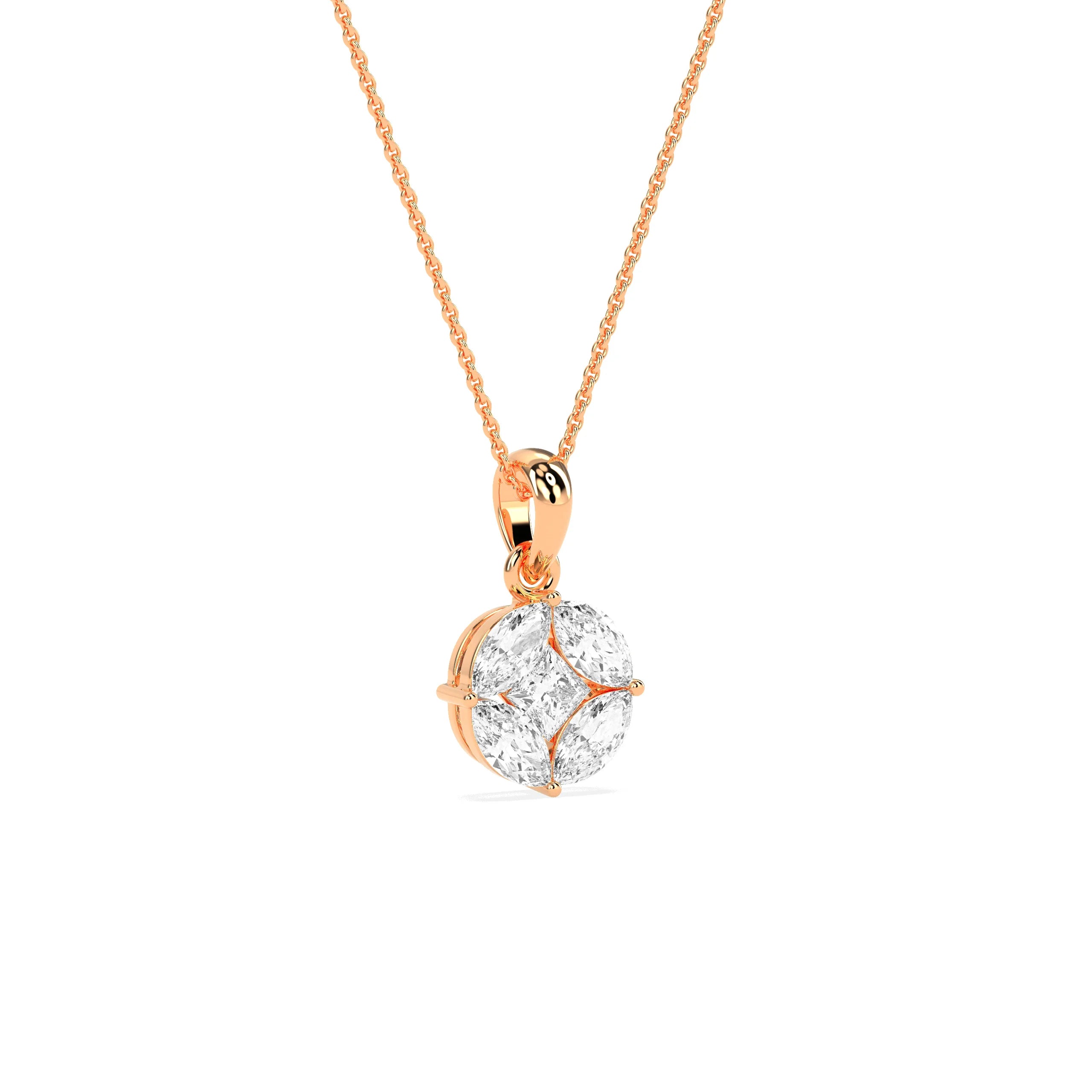 Stunning Marq  Princess Shape Diamond Pendant