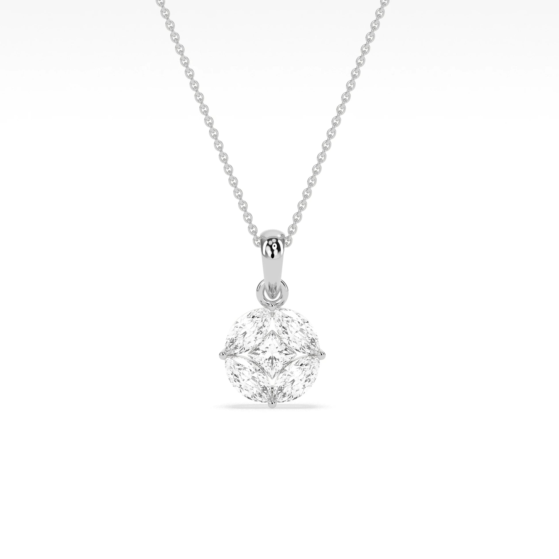 Stunning Marq  Princess Shape Diamond Pendant