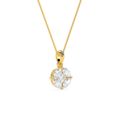 Stunning Marq  Princess Shape Diamond Pendant
