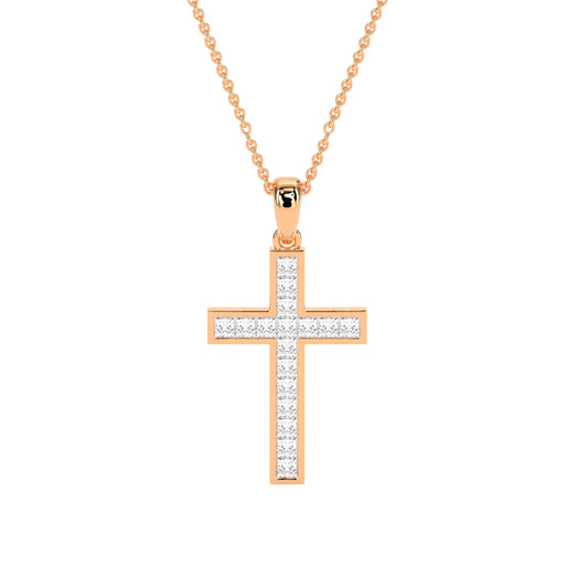 Faith-Inspired Round Diamond Pendant