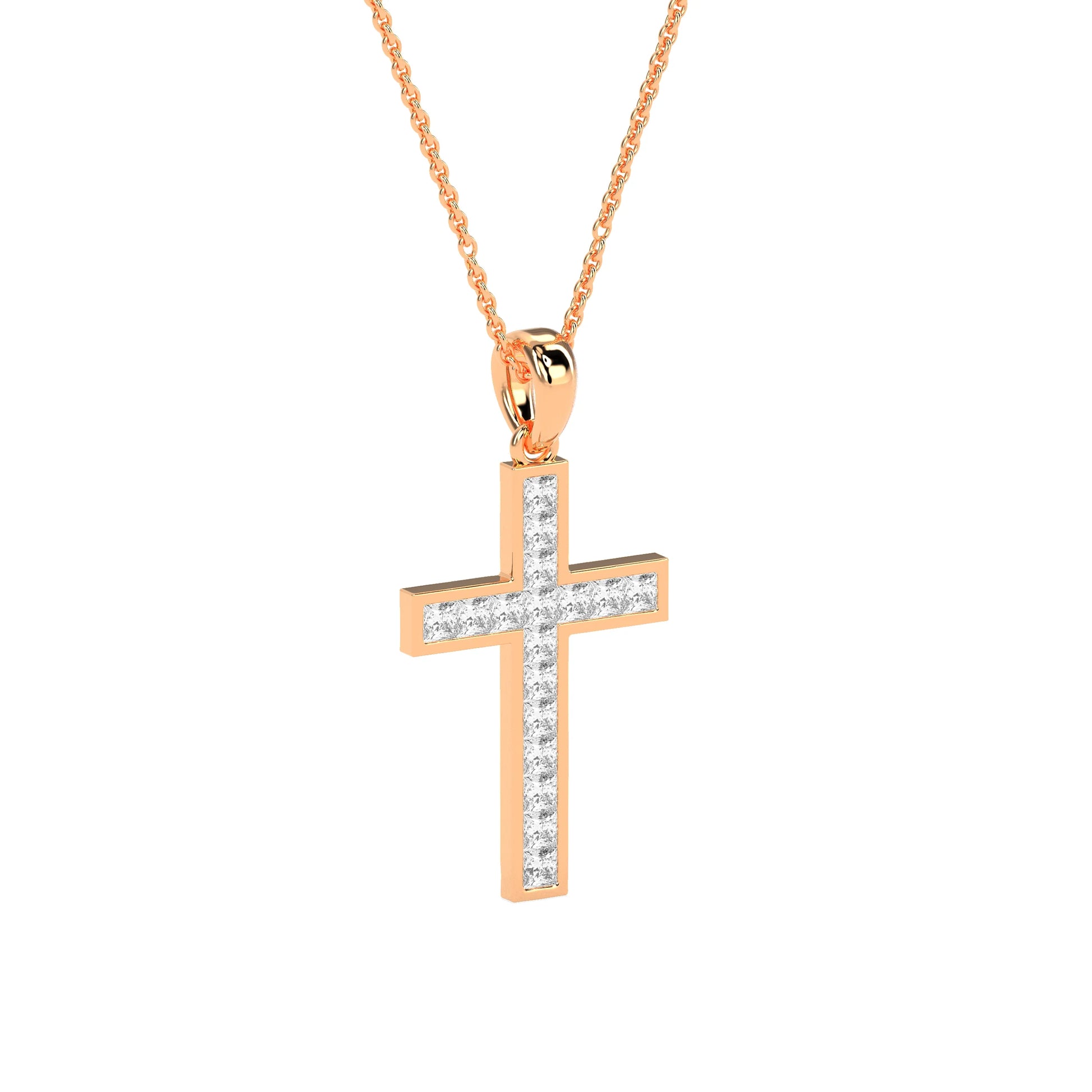 Faith-Inspired Round Diamond Pendant