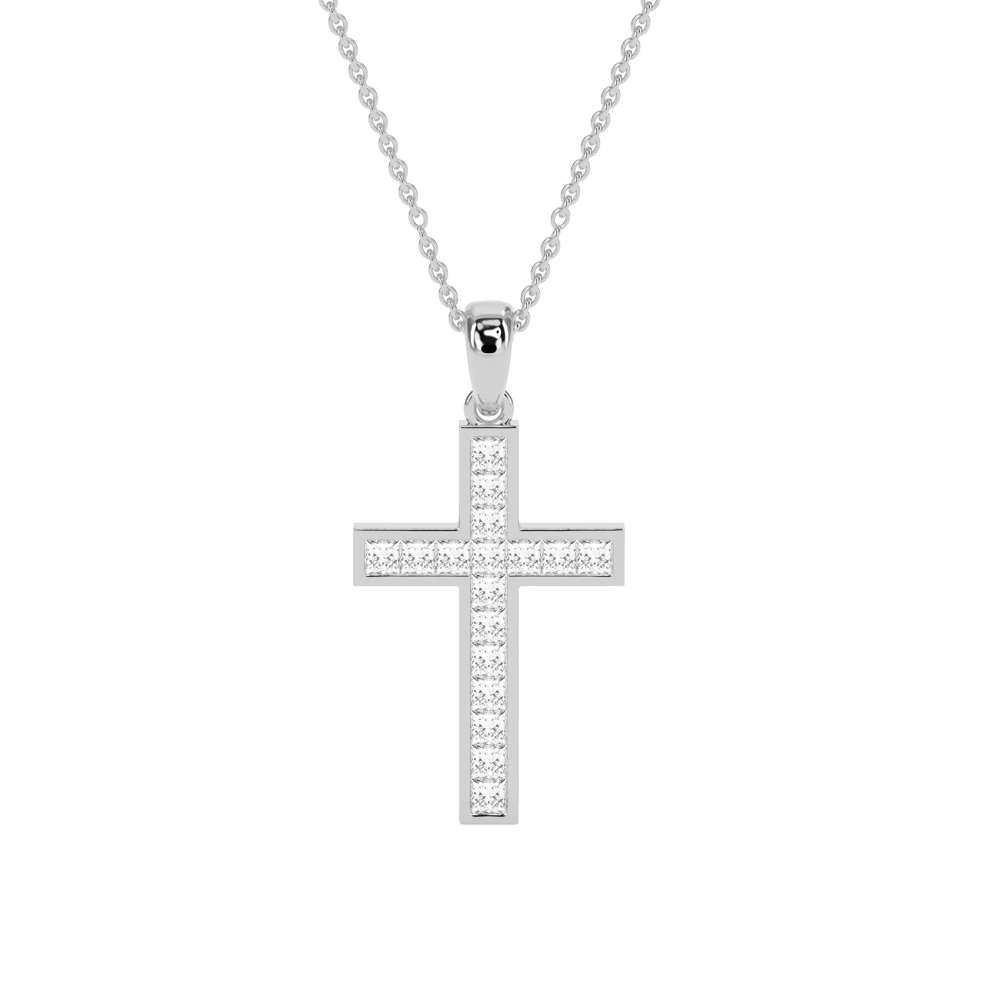 Faith-Inspired Round Diamond Pendant